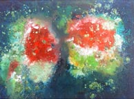 heart nebula mixed media painting